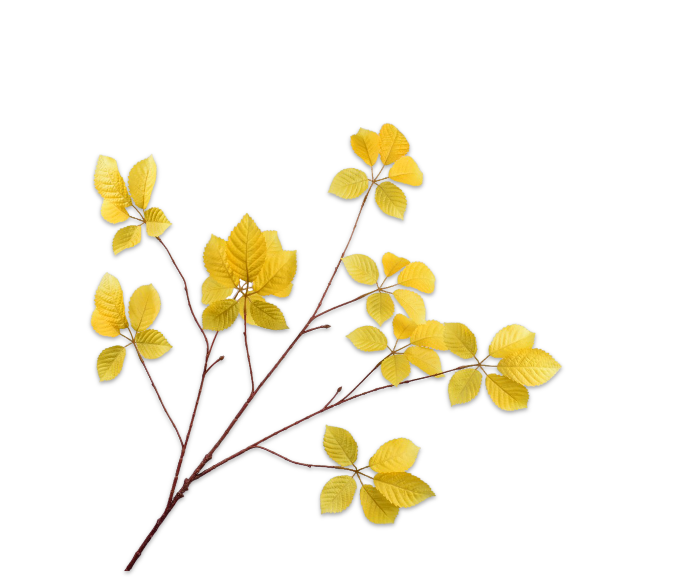 LEAF SPRAY  YELLOW  103 CM