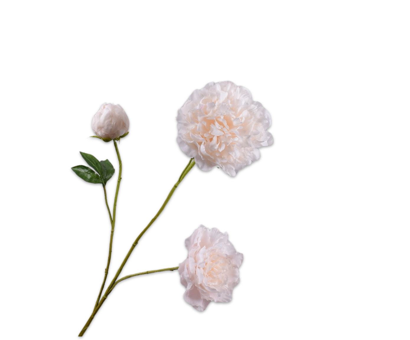 PEONY SPRAY CR/PNK RT  80 CM