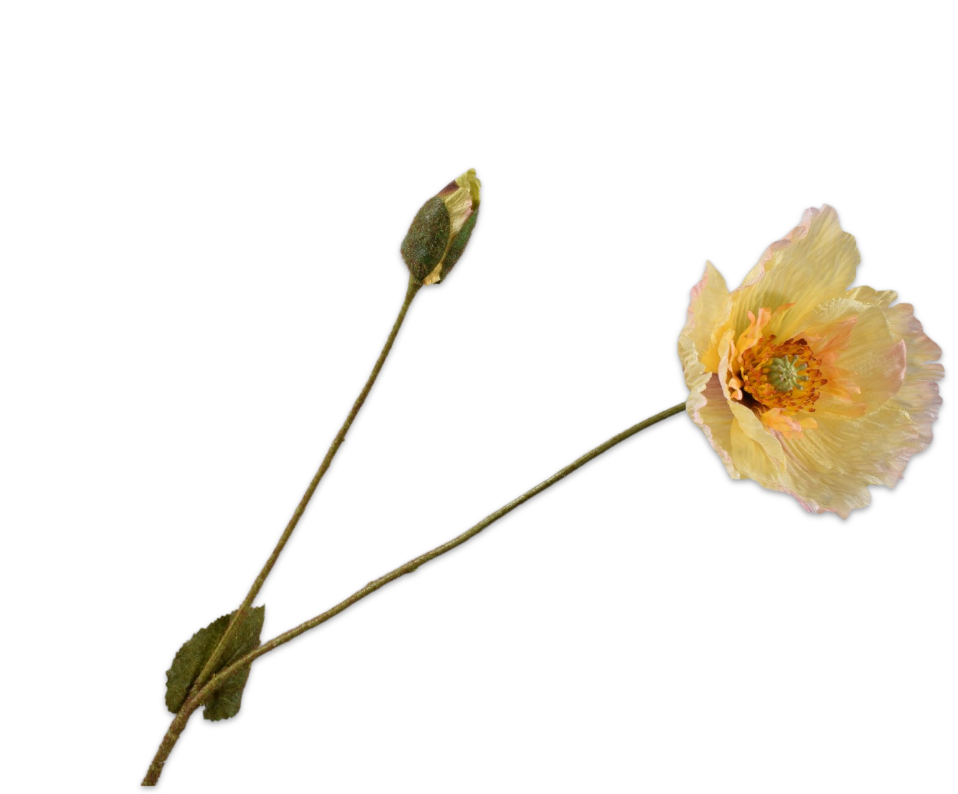 POPPY SPRAY YELLOW  74 CM