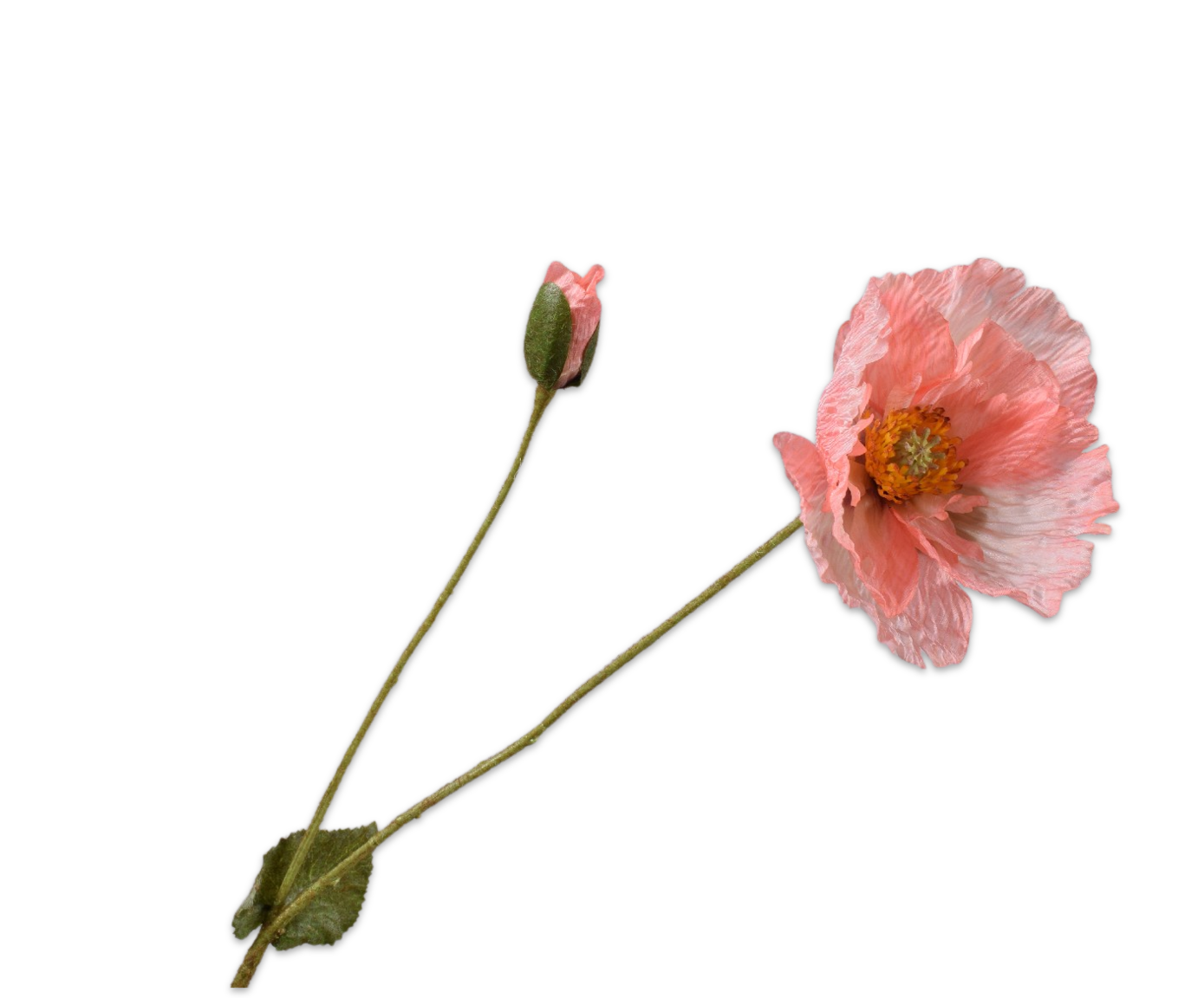POPPY SPRAY SALMON  74 CM