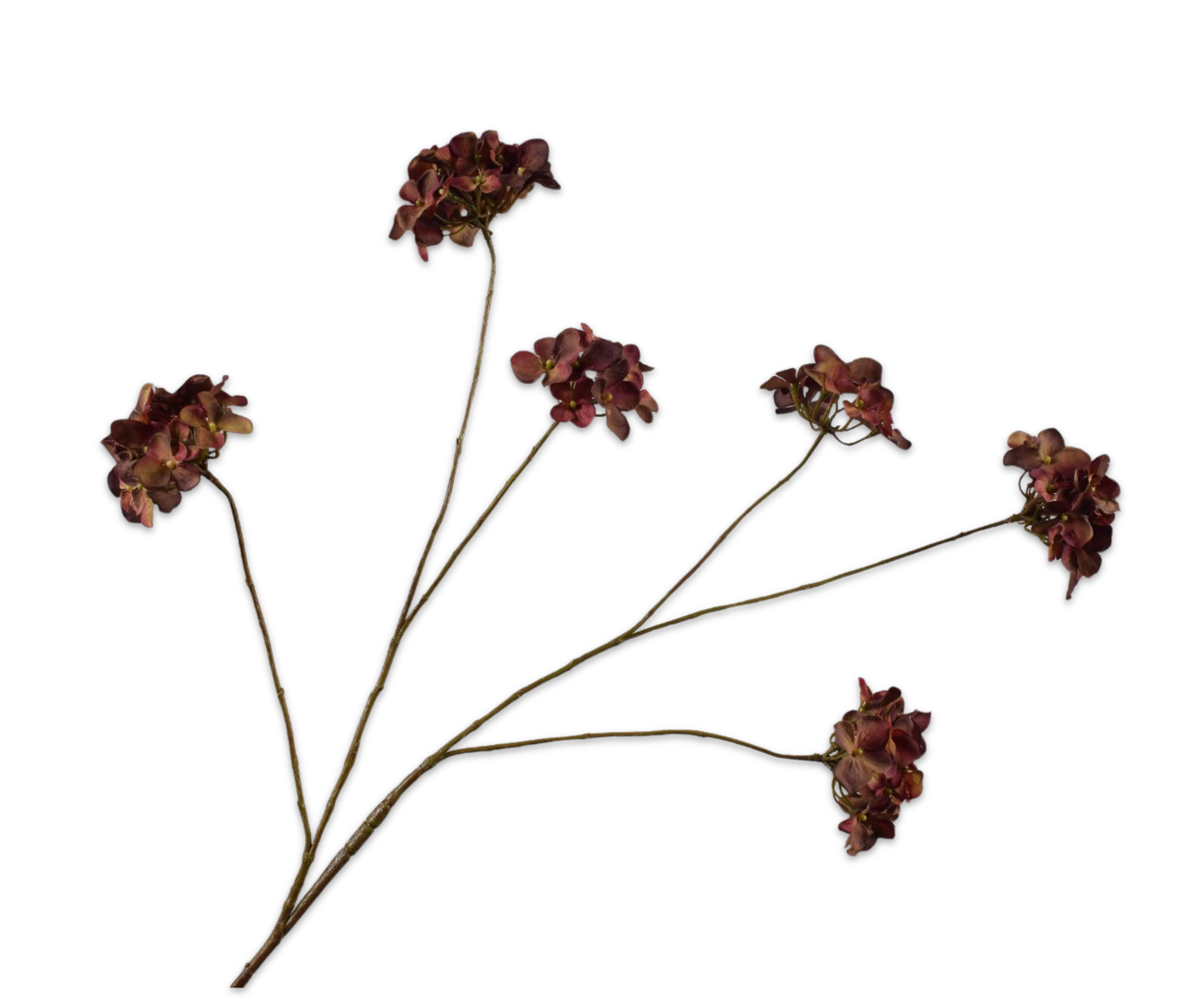HYDRANGEA SPRAY RED/BROWN  119 CM