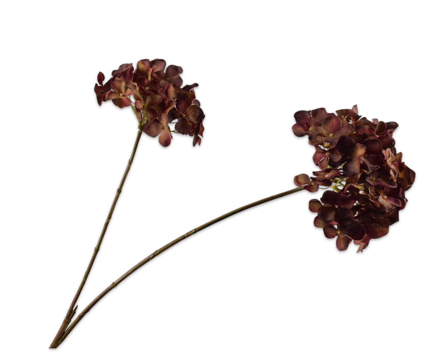 HYDRANGEA SPRAY RED/BROWN  85 CM