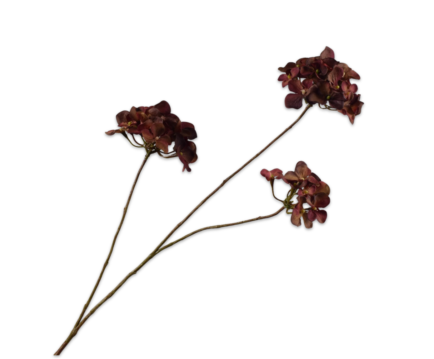 HYDRANGEA SPRAY RED/BROWN  85 CM