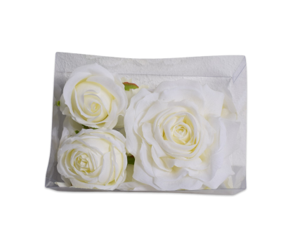 ROSE IN POLYBAG WHITE  9 CM