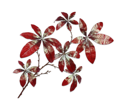 FEUILLE BRANCH  ROUGE FO  147 CM
